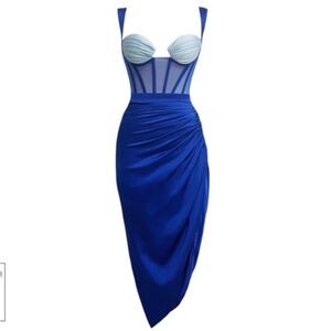 Adeirlina NWT Corset Ruched Formal The Ice Land Midi Dress Size Small